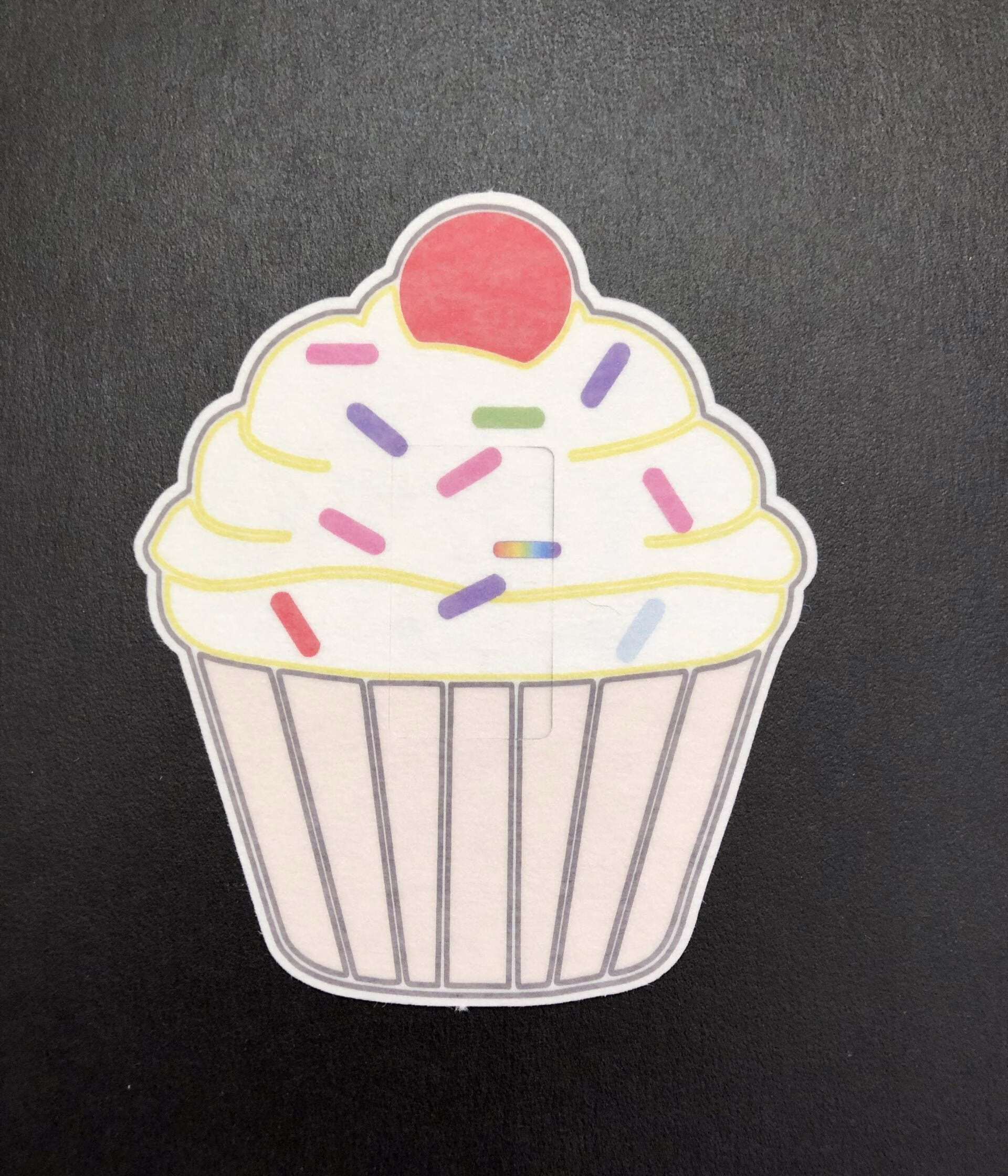Cupcake Designed precut adhesive patch to secure all diabetic devices