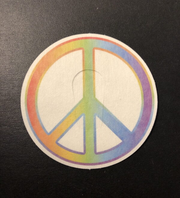 Peace Sign Designed precut adhesive patch to secure all diabetic devices