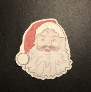 Christmas Santa Designed precut adhesive patch to secure all diabetic devices