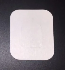 Athletic Style precut adhesive patch to secure all diabetic devices