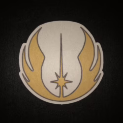 Jedi Symbol Designed precut adhesive patch to secure all diabetic devices