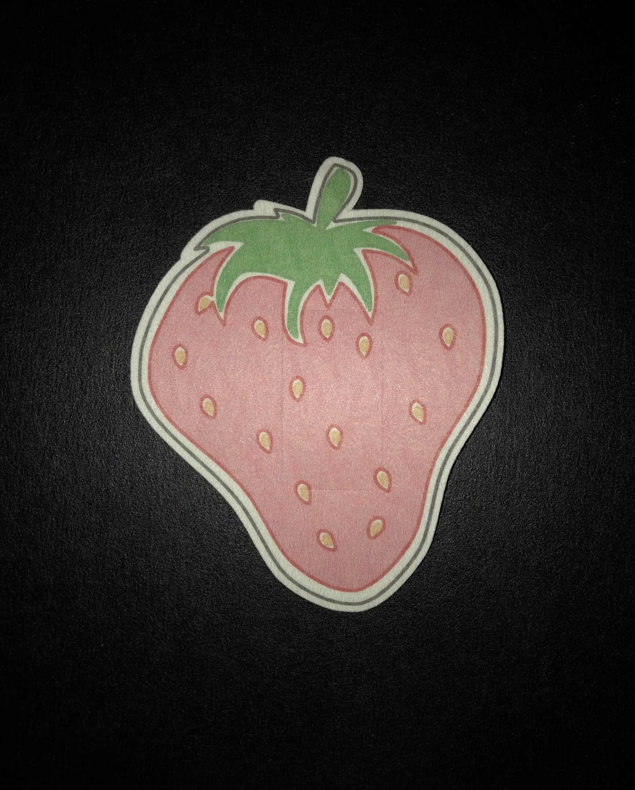 Strawberry Designed precut adhesive patch to secure all diabetic devices