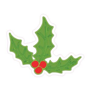 Christmas Mistletoe Designed precut adhesive patch to secure all diabetic devices