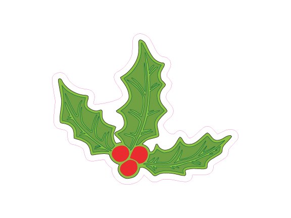 Christmas Mistletoe Designed precut adhesive patch to secure all diabetic devices