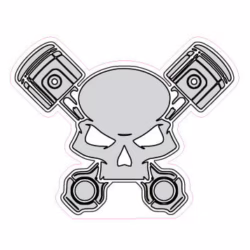 Piston Skull Designed precut adhesive patch to secure all diabetic devices