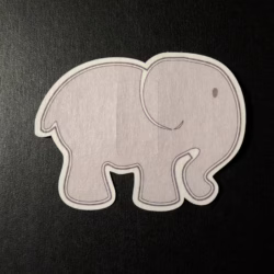 Elephant Designed precut adhesive patch to secure all diabetic devices