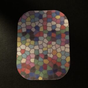 Stained Glass Designed precut adhesive patch to secure all diabetic devices