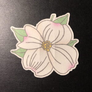 Dogwood Flower Designed precut adhesive patch to secure all diabetic devices