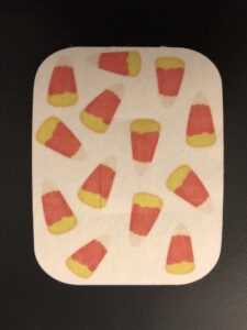 Halloween Candy Corn Pattern Designed precut adhesive patch to secure all diabetic devices