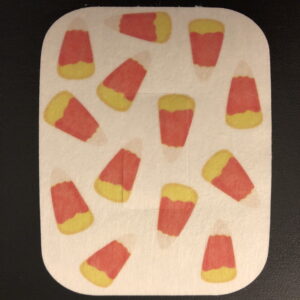 Halloween Candy Corn Pattern Designed precut adhesive patch to secure all diabetic devices