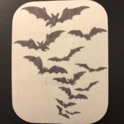 Halloween Flight of Bats Designed precut adhesive patch to secure all diabetic devices