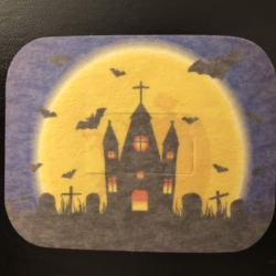 Halloween Graveyard Designed precut adhesive patch to secure all diabetic devices