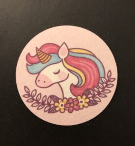 Cute Unicorn Designed precut adhesive patch to secure all diabetic devices