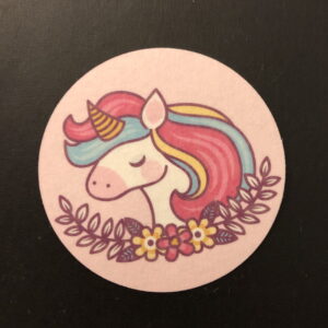 Cute Unicorn Designed precut adhesive patch to secure all diabetic devices