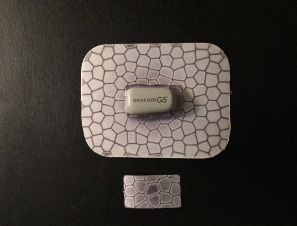 Scale Designed precut adhesive patch to secure all diabetic devices