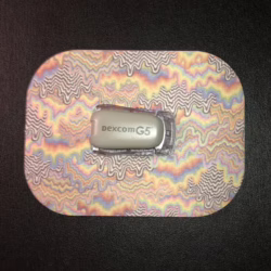 Color Drips Designed precut adhesive patch to secure all diabetic devices