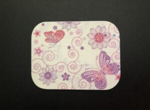 Butterflies & Flowers Designed precut adhesive patch to secure all diabetic devices