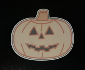 Jack-O-Lantern Designed precut adhesive patch to secure all diabetic devices