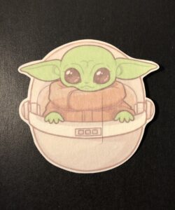 Baby Yoda Designed precut adhesive patch to secure all diabetic devices
