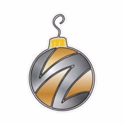 Christmas Ball Designed precut adhesive patch to secure all diabetic devices