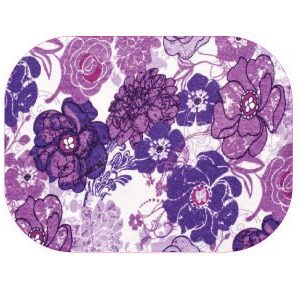 Purple Flowers Designed precut adhesive patch to secure all diabetic devices