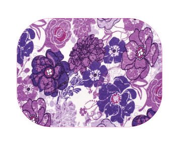 Purple Flowers Designed precut adhesive patch to secure all diabetic devices