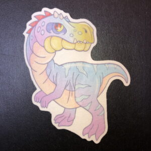 Cute Dinosaur Designed precut adhesive patch to secure all diabetic devices