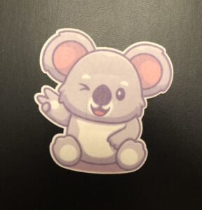 Cute Koala Bear Designed precut adhesive patch to secure all diabetic devices