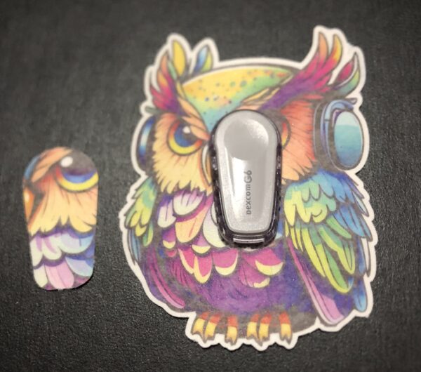 Funky Owl Designed precut adhesive patch to secure all diabetic devices