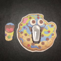 Cookie Designed precut adhesive patch to secure all diabetic devices