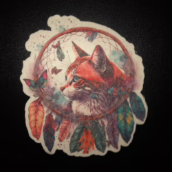 Cat Dreamcatcher Designed precut adhesive patch to secure all diabetic devices
