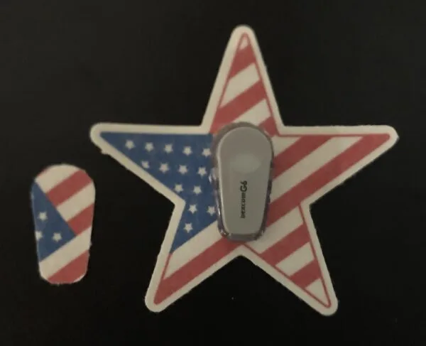 Star Flag Designed precut adhesive patch to secure all diabetic devices G6
