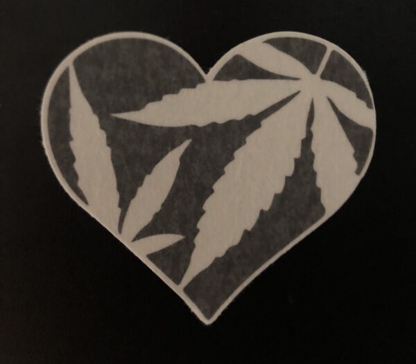 Marijuana Heart Designed precut adhesive patch to secure all diabetic devices